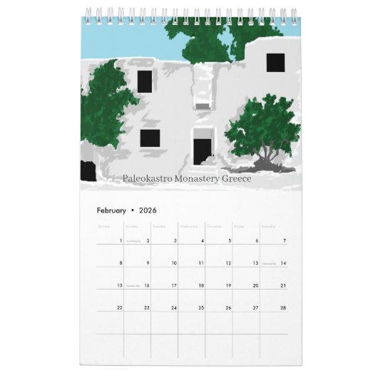 Griekse kalender 2025 ontworpen door Sarr (Feb 2026)