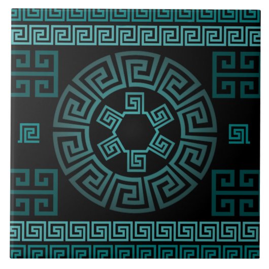 Griekse keramische Tegel Tegeltje (Voorkant)