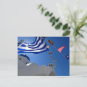 Griekse kerk briefkaart (Staand voorkant)