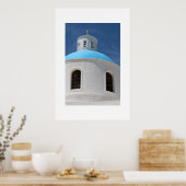 Griekse kerk in Santorini Poster (Keuken)