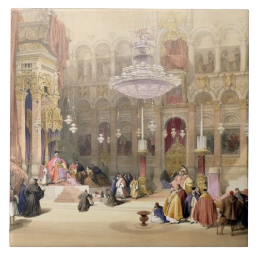 Griekse kerk van de Heilige Sepulcher, Jeruzalem,  Tegeltje (Voorkant)