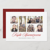 Griekse kerst foto collage kaart (Voorkant / Achterkant)