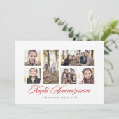 Griekse kerst foto collage kaart (Staand voorkant)