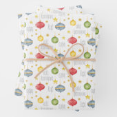 Griekse kerst inpakpapier vel (In situ)