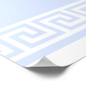 Griekse Key Blauw Baptisme Welkomstbord Poster (Hoek)