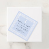 Griekse Key Blauwe Doop Dank u Bedankjes Labels (In situ)