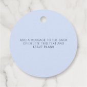 Griekse Key Blauwe Doop Dank u Bedankjes Labels (Achterkant)