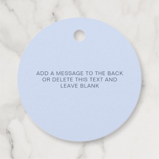 Griekse Key Blauwe Doop Dank u Bedankjes Labels (Achterkant)