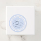 Griekse Key Blauwe Doop Dank u Bedankjes Labels (In situ)