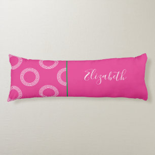 Griekse Key Circles Collegiate Preppy Sorority Naa Lichaamskussen