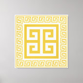 Griekse Key Patroon Gouden Ontwerp Canvas Print (Voorkant)
