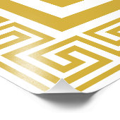 Griekse Key Patroon Gouden Ontwerp Foto Afdruk (Hoek)