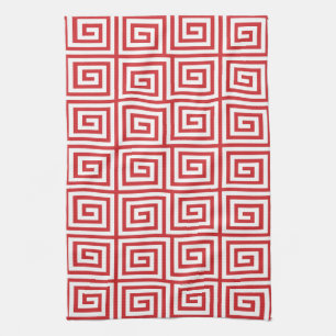 Griekse Key Pattern Keukenhanddoeken