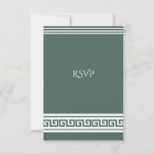 Griekse Key RSVP-kaart RSVP Kaartje (Achterkant)