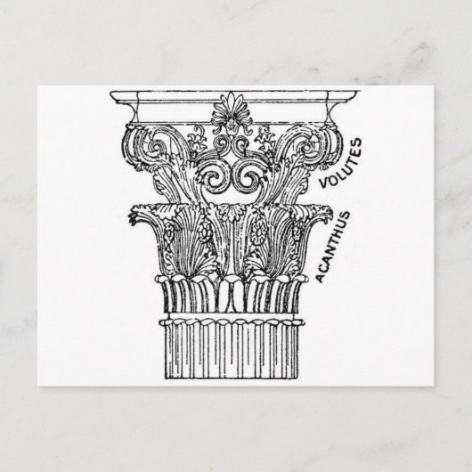 Griekse kolom briefkaart (Voorkant)