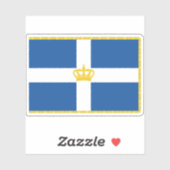 Griekse Koninklijke Vlag (1936-1970) Sticker (Vel)