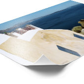 Griekse krant santorini foto afdruk (Hoek)