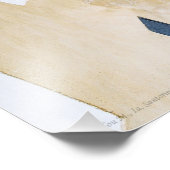 Griekse krant santorini foto afdruk (Hoek)