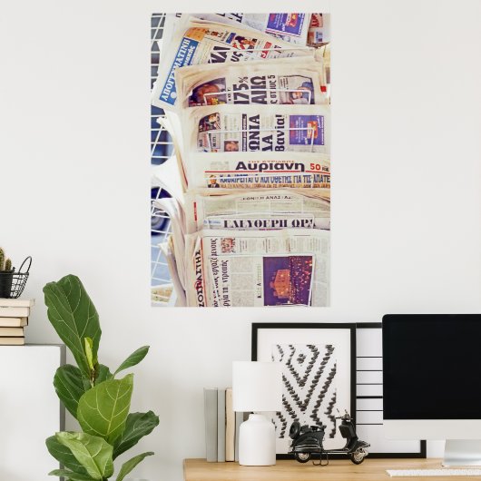 Griekse kranten poster (Thuiskantoor)