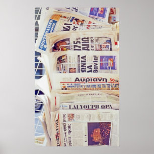Griekse kranten poster
