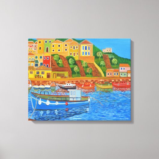 Griekse Kust 2 Canvas Afdruk (Voorkant)