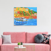 Griekse Kust 2 Canvas Afdruk (Insitu (Woonkamer))