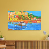 Griekse kust 2 canvas afdruk (Insitu (Woonkamer))