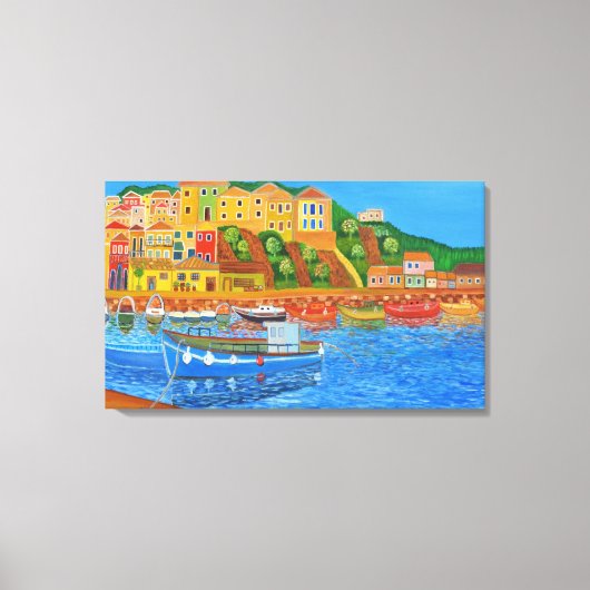 Griekse kust 2 canvas afdruk (Voorkant)