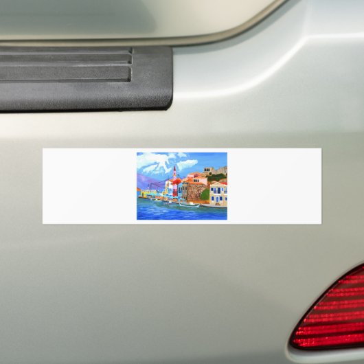 Griekse kust bumpersticker (Op auto)
