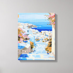Griekse kust canvas afdruk