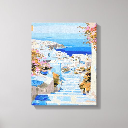 Griekse kust canvas afdruk (Voorkant)