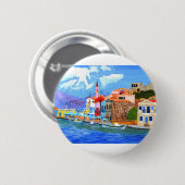 Griekse kust ronde button 5,7 cm (Voorkant /achterkant)
