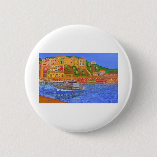 Griekse kust ronde button 5,7 cm (Voorkant)
