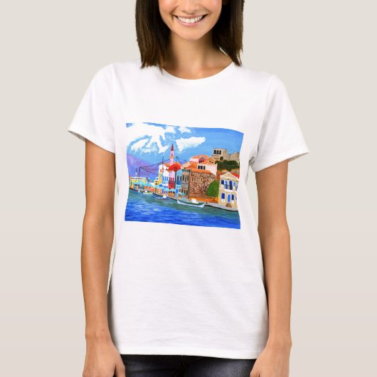 Griekse kust t-shirt (Voorkant)