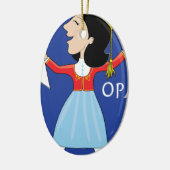 Griekse Lady Dancing Keramisch Ornament (Links)