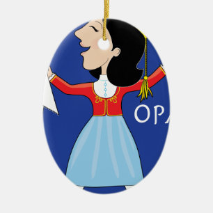 Griekse Lady Dancing Keramisch Ornament