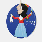 Griekse Lady Dancing Keramisch Ornament (Links)