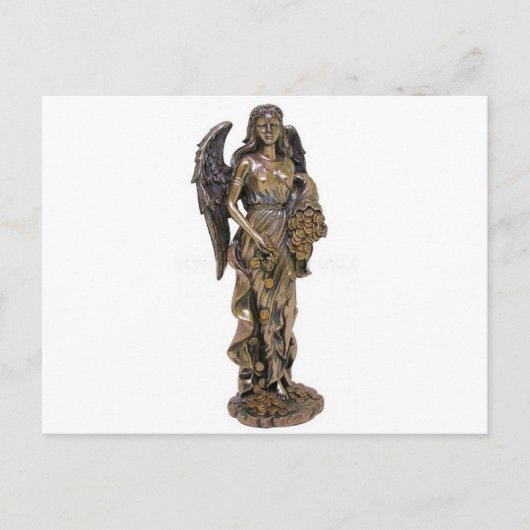 GRIEKSE LADY FORTUNA STATUE BRIEFKAART (Voorkant)