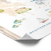 Griekse landelijke toeristische kaart poster (Hoek)