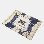 Griekse  lederen op Cream, gepersonaliseerd Deurmat (Schuin)