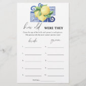 Griekse Lemons - Hoe oud waren ze al? (Voorkant)