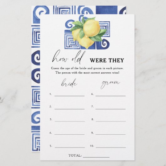 Griekse Lemons - Hoe oud waren ze al? (Voorkant / Achterkant)