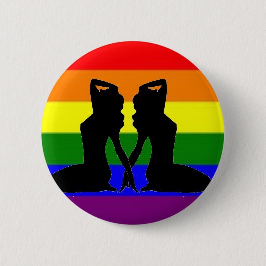 Griekse lesbische pride ronde button 5,7 cm (Voorkant)