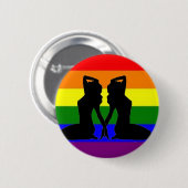 Griekse lesbische pride ronde button 5,7 cm (Voorkant /achterkant)