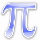 Griekse letter PI symbool Sticker (Voorkant)