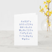 Griekse letters alfabet kaart (Gele Bloem)