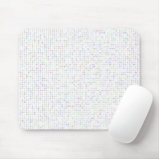 Griekse letters Mousepad Muismat (Met muis)