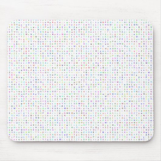 Griekse letters Mousepad Muismat (Voorkant)
