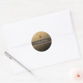 Griekse Leven Stickers, Monogram Ronde Sticker (Envelop)