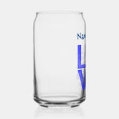 Griekse LIEFDE Blauwe Persoonlijke Blikvorm Glas (Rechts)